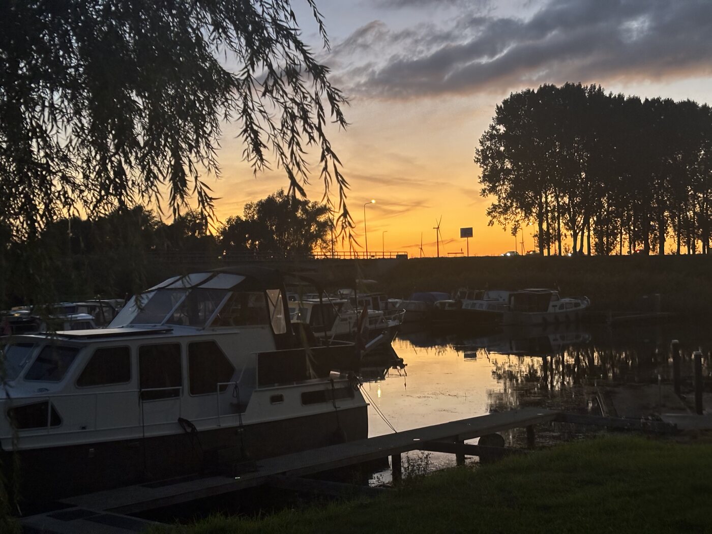 Genieten bij zonsondergang